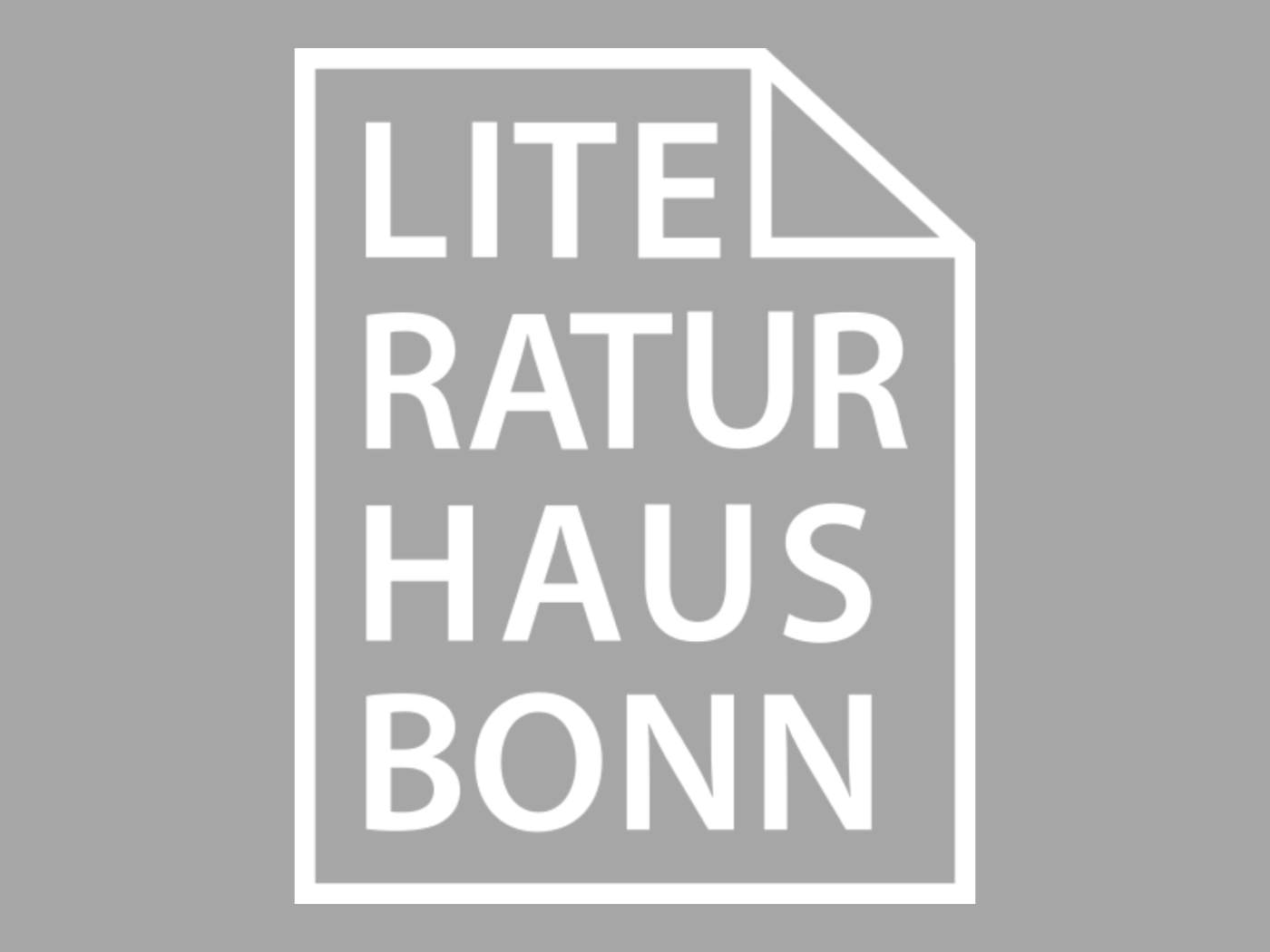 Literaturhaus Logo auf grauem Hintergrund
